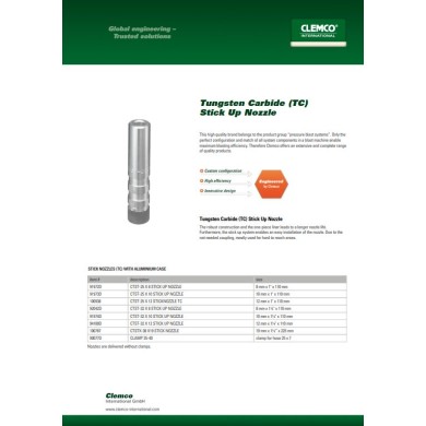 Clemco Μπεκ Αμμοβολής Καρβιδίου Χωνευτό TC hover