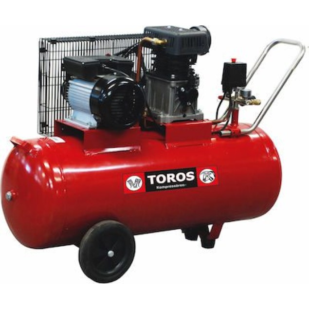 TOROS -  Αεροσυμπιεστής με Ιμάντα 100L/3Hp ΚΟΜΠΡΕΣΕΡ ΑΕΡΟΣ zisimopoulos-sa.gr
