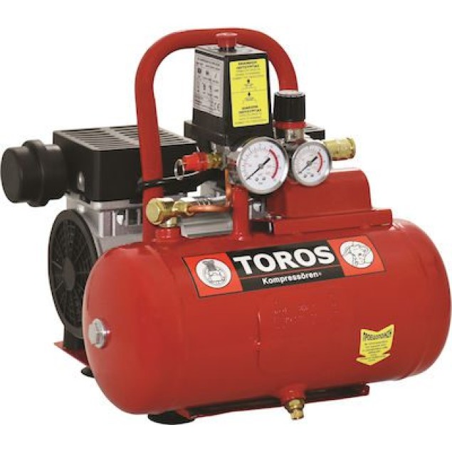 TOROS - Αεροσυμπιεστής Oil Free Χαμηλού Θορύβου 6L/0.75hp ΚΟΜΠΡΕΣΕΡ ΑΕΡΟΣ zisimopoulos-sa.gr