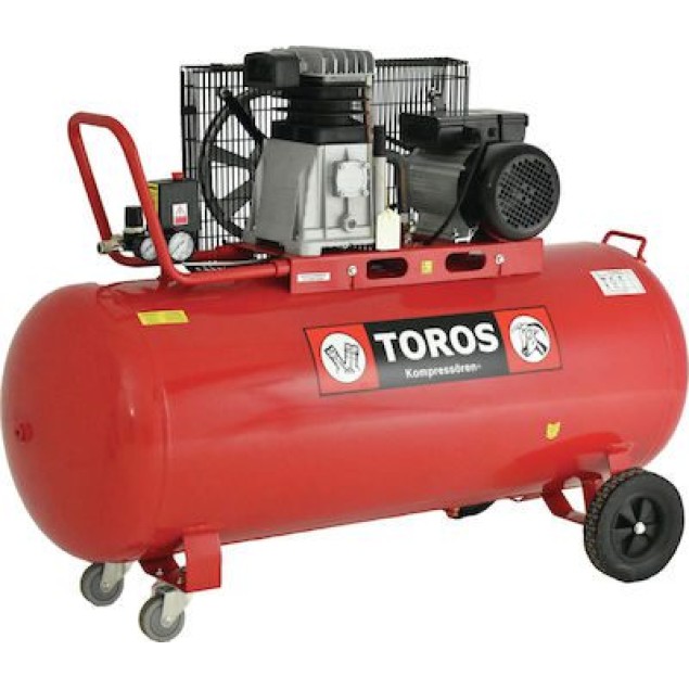 TOROS - Αεροσυμπιεστής με Ιμάντα 200L/3Hp ΚΟΜΠΡΕΣΕΡ ΑΕΡΟΣ zisimopoulos-sa.gr