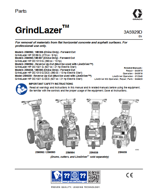 GrindLazer HP DC1013 G Gas-Powered Scarifier